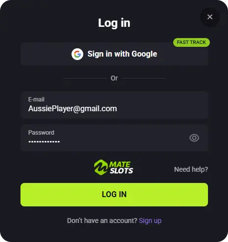 Mate Slots casino login