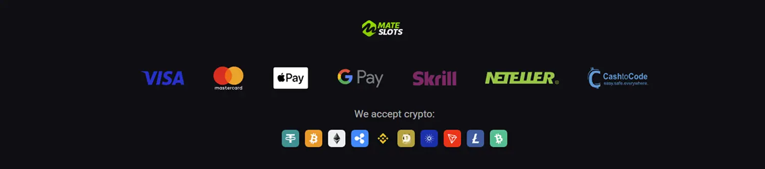 Mateslots Payment Methods in Australia