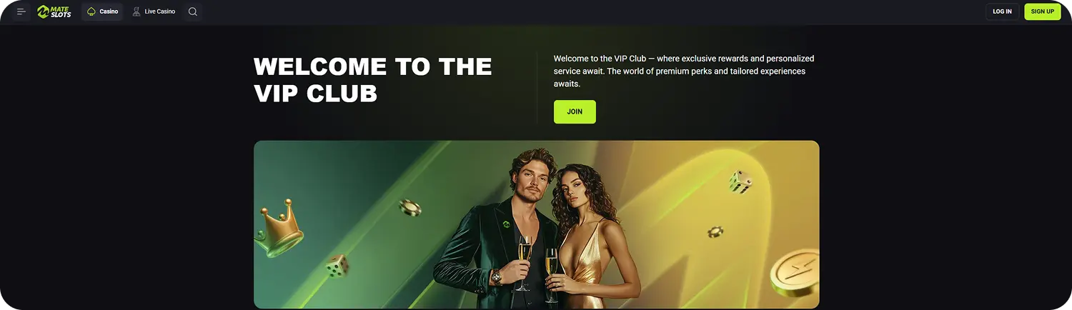 VIP Bonuses at Mateslots Casino